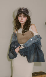 モデル:158cm(着用サイズ:FREE 着用カラー:BLU)