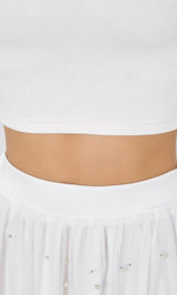 モデル:155cm(着用サイズ:FREE 着用カラー:WHT)
