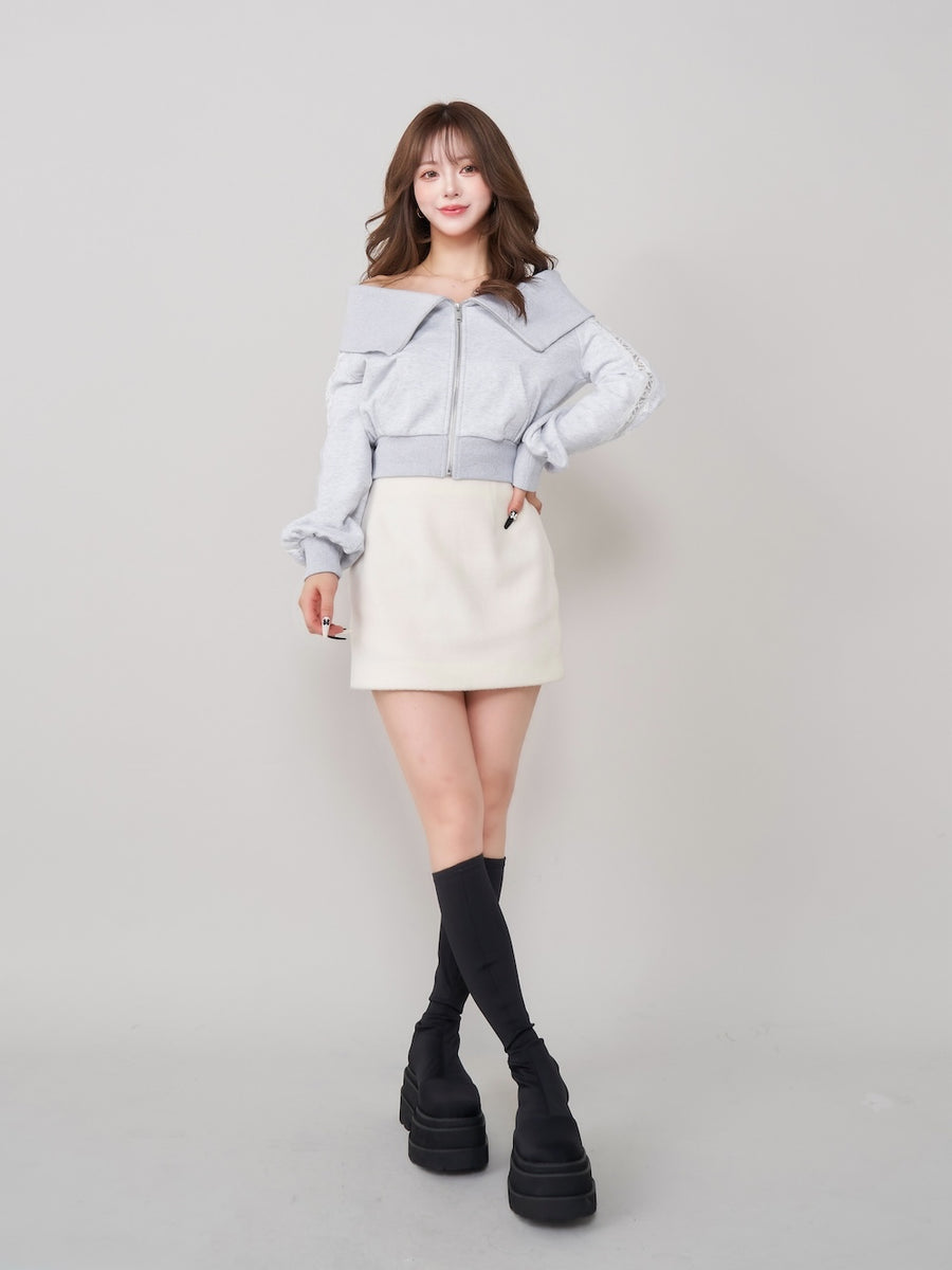モデル:158cm(着用サイズ:FREE 着用カラー:L-GRY)