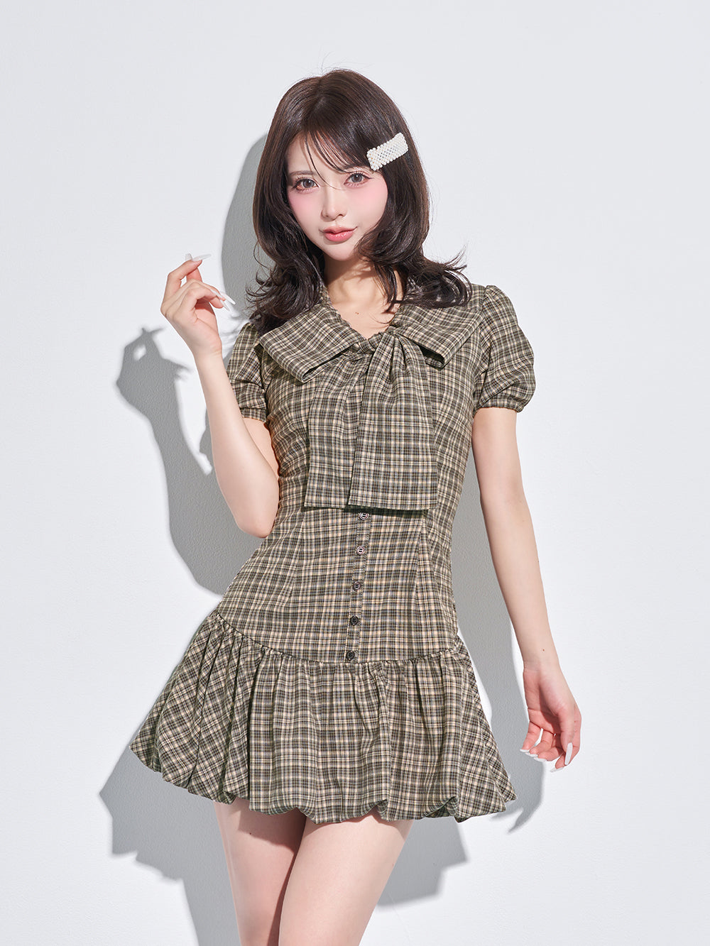 モデル:158cm(着用サイズ:FREE 着用カラー:BEG)