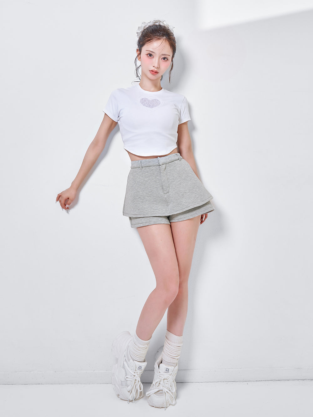 モデル:158cm(着用サイズ:S 着用カラー:GRY)