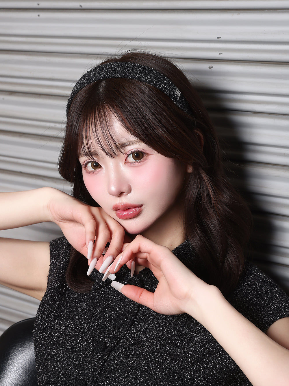 モデル:158cm(着用サイズ:FREE 着用カラー:BLK)