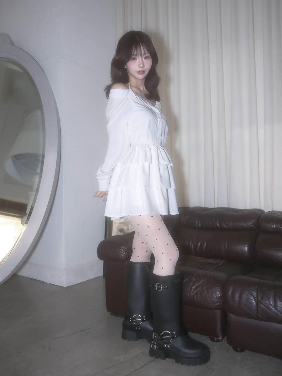 モデル:158cm(着用サイズ:FREE 着用カラー:WHT)