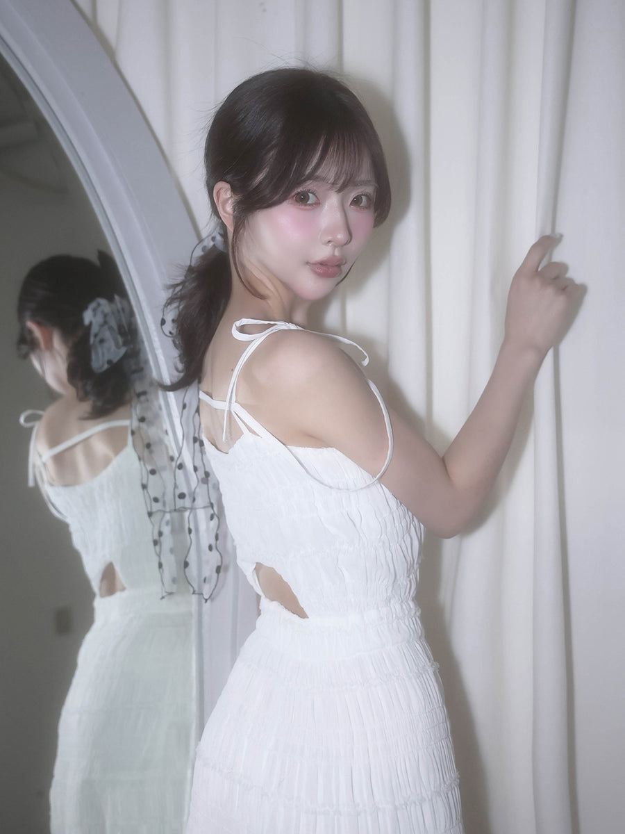 モデル:158cm(着用サイズ:FREE 着用カラー:WHT)
