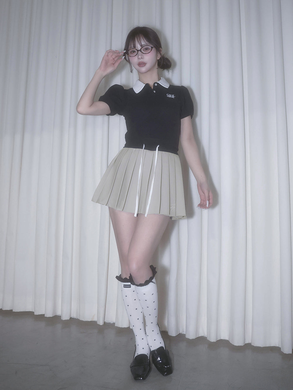 モデル:158cm(着用サイズ:FREE 着用カラー:GRY)