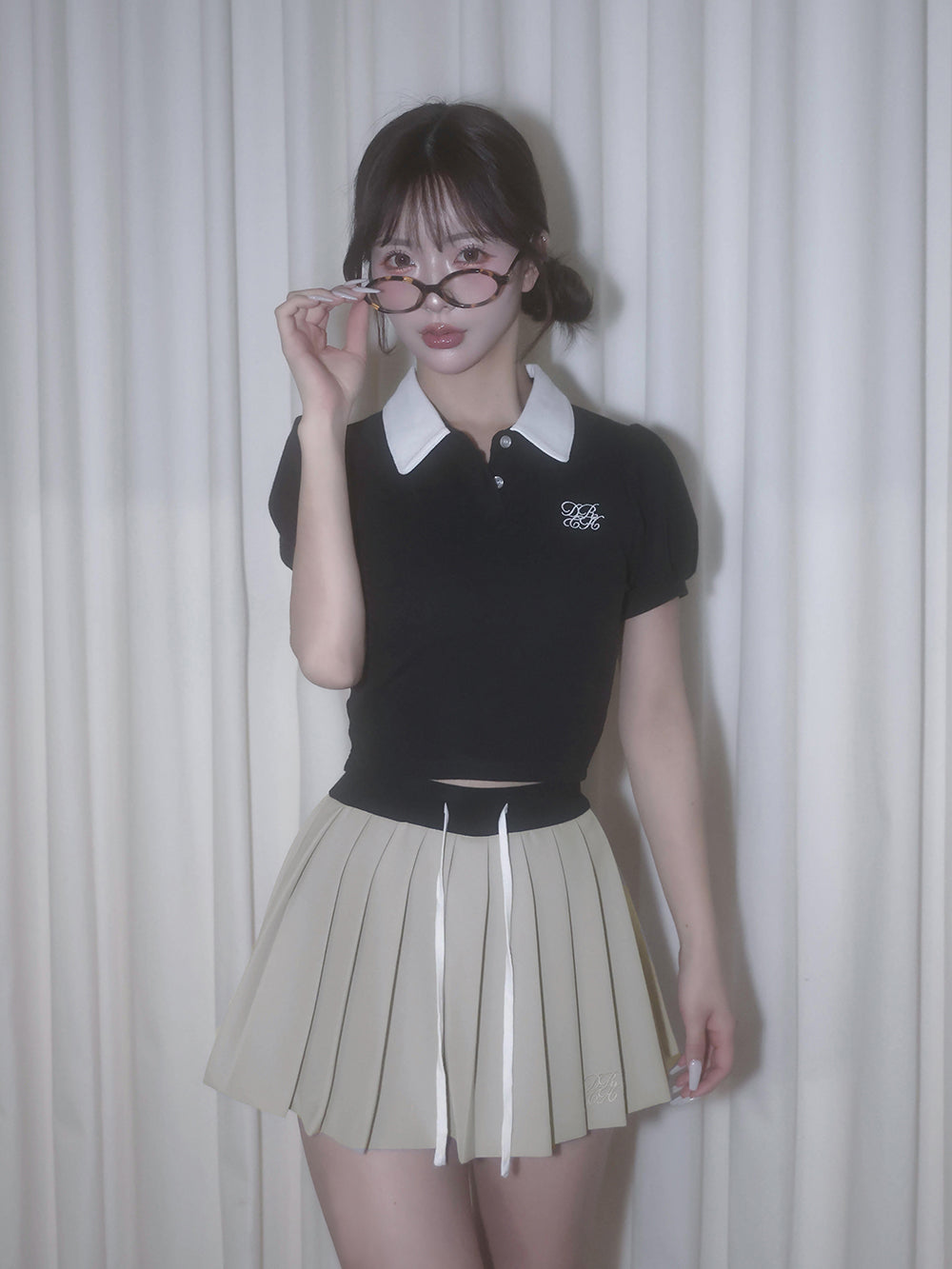 モデル:158cm(着用サイズ:FREE 着用カラー:GRY)