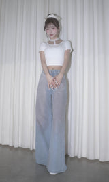 モデル:158cm(着用サイズ:FREE 着用カラー:WHT)