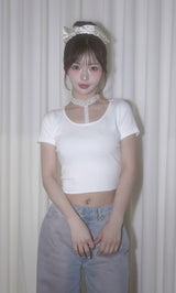 モデル:158cm(着用サイズ:FREE 着用カラー:WHT)