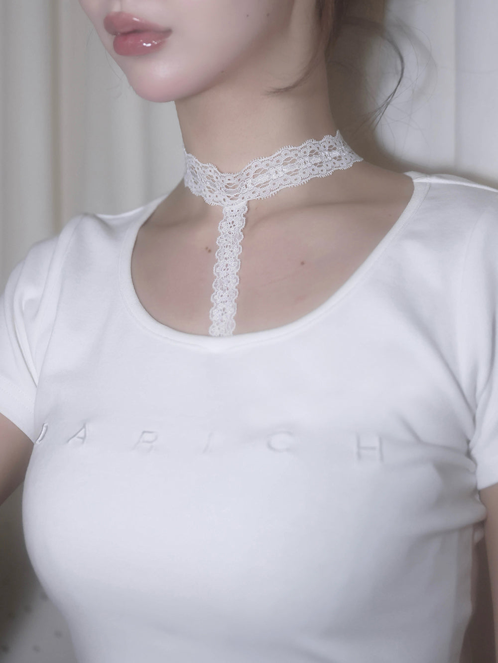 モデル:158cm(着用サイズ:FREE 着用カラー:WHT)