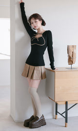 モデル:158cm(着用サイズ:FREE 着用カラー:BLK)