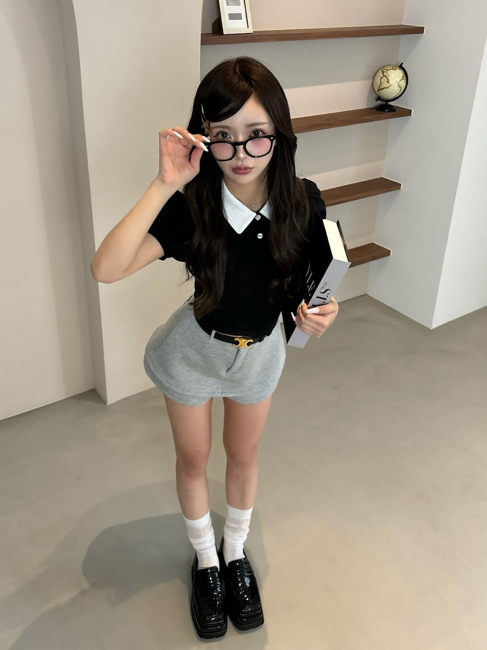 モデル:158cm(着用サイズ:S 着用カラー:GRY)