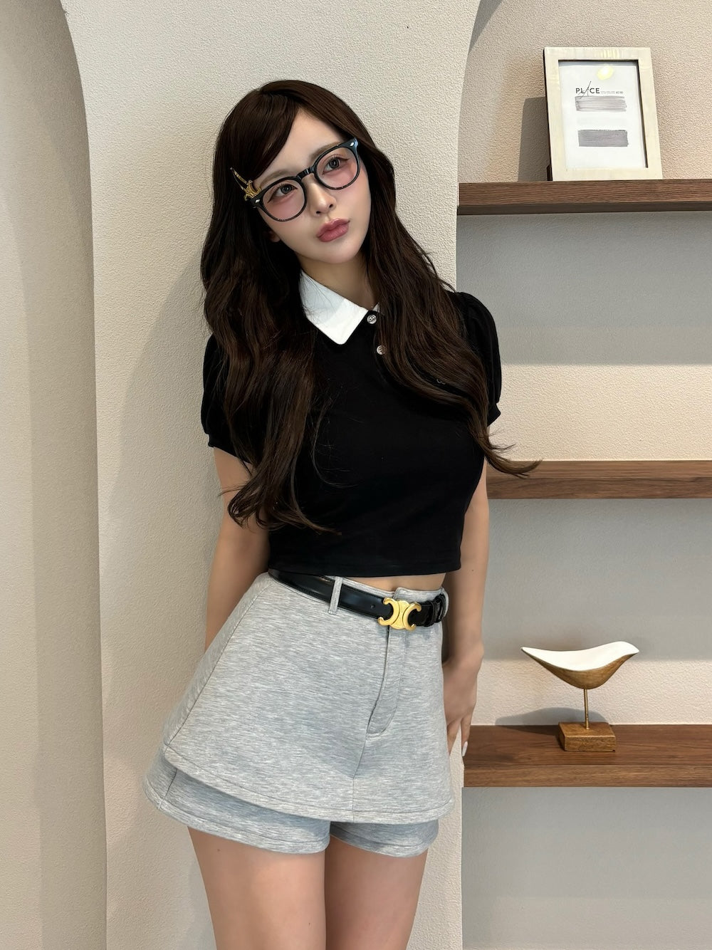 モデル:158cm(着用サイズ:S 着用カラー:GRY)