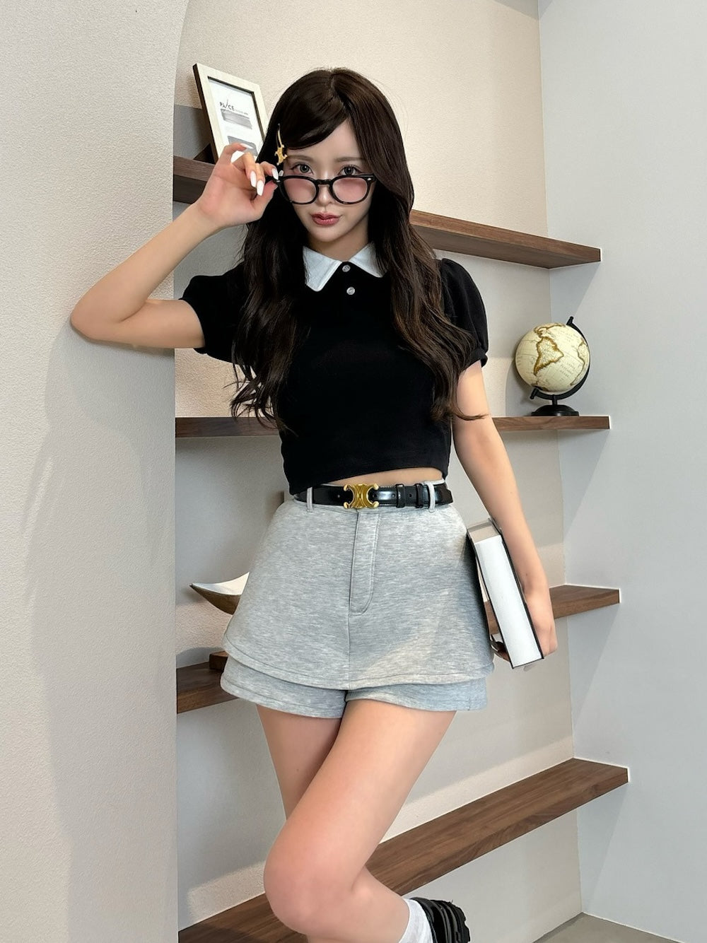 モデル:158cm(着用サイズ:S 着用カラー:GRY)