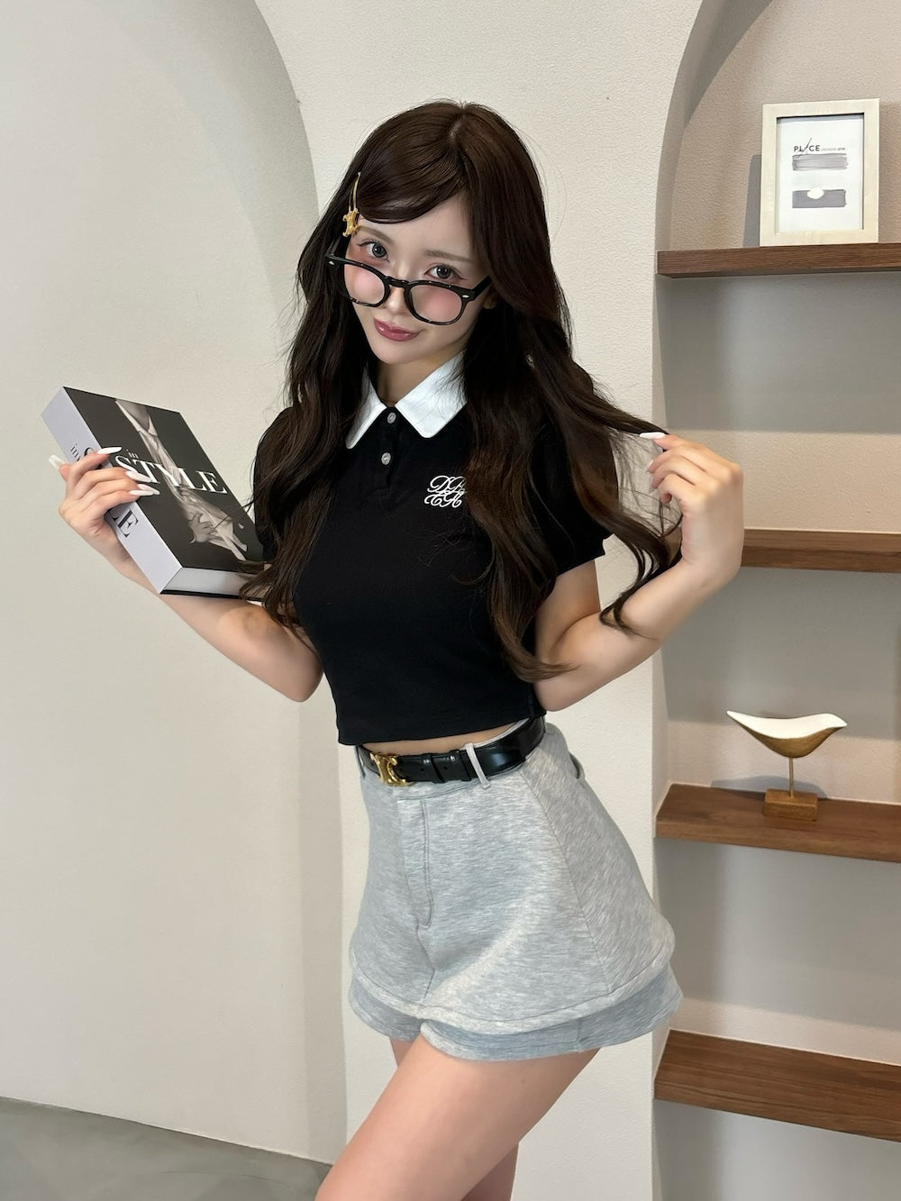 モデル:158cm(着用サイズ:S 着用カラー:GRY)