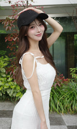 モデル:158cm(着用サイズ:FREE 着用カラー:WHT)