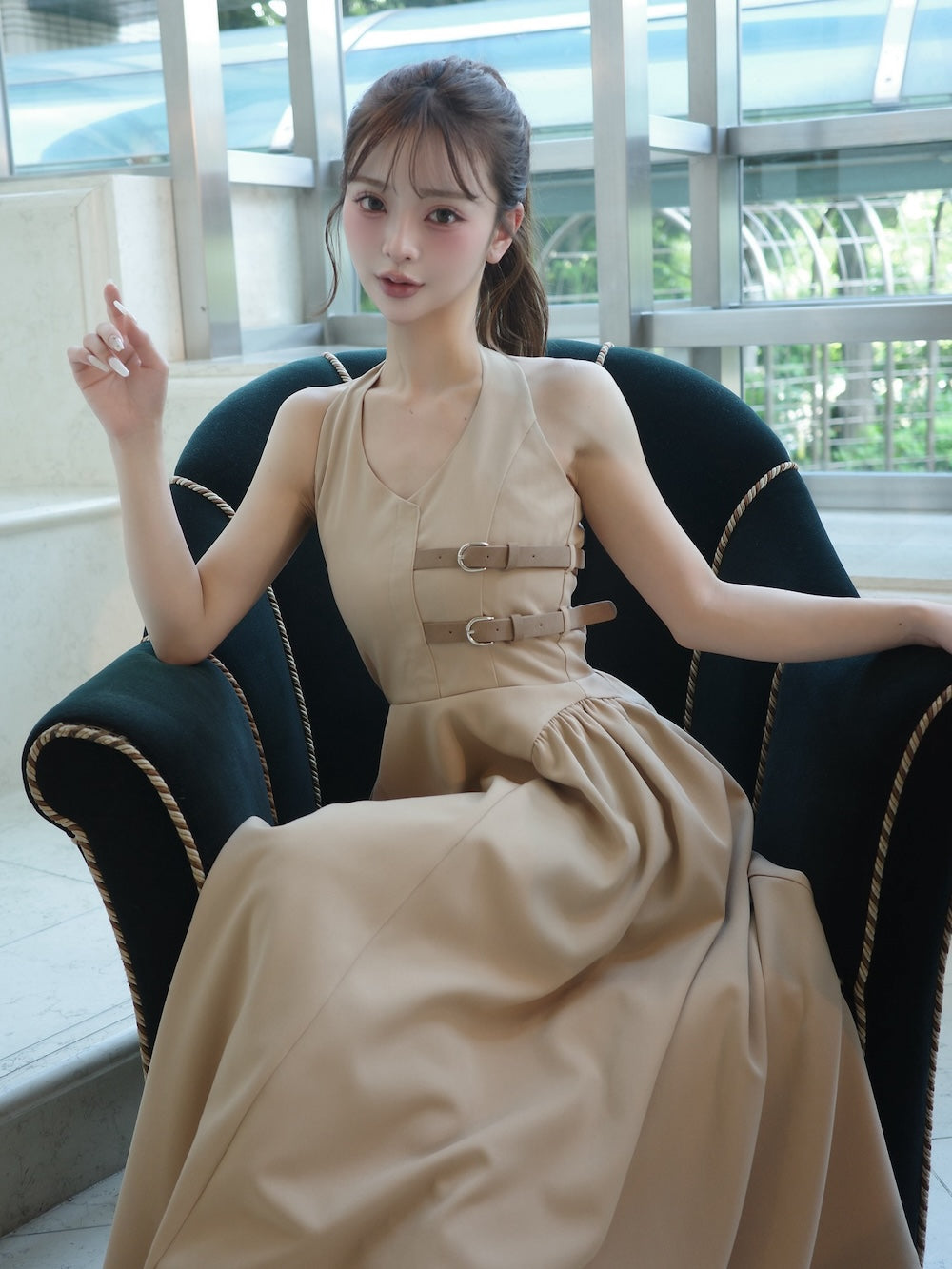 モデル:158cm(着用サイズ:FREE 着用カラー:BEG)