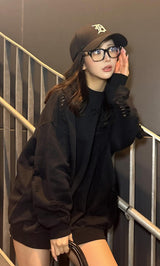 モデル:158cm(着用サイズ:FREE 着用カラー:BLK)