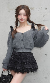モデル:158cm(着用サイズ:FREE 着用カラー:GRY)