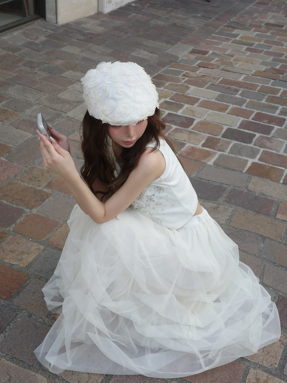 モデル:158cm(着用サイズ:FREE 着用カラー:IVO)