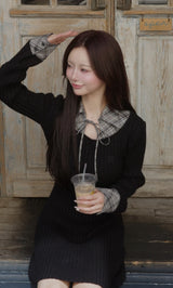 モデル:158cm(着用サイズ:FREE 着用カラー:BLK)