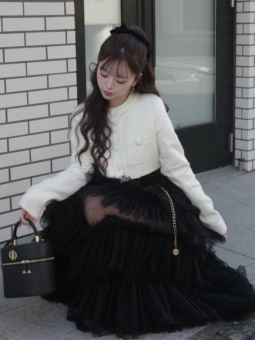 モデル:158cm(着用サイズ:FREE 着用カラー:IVO)