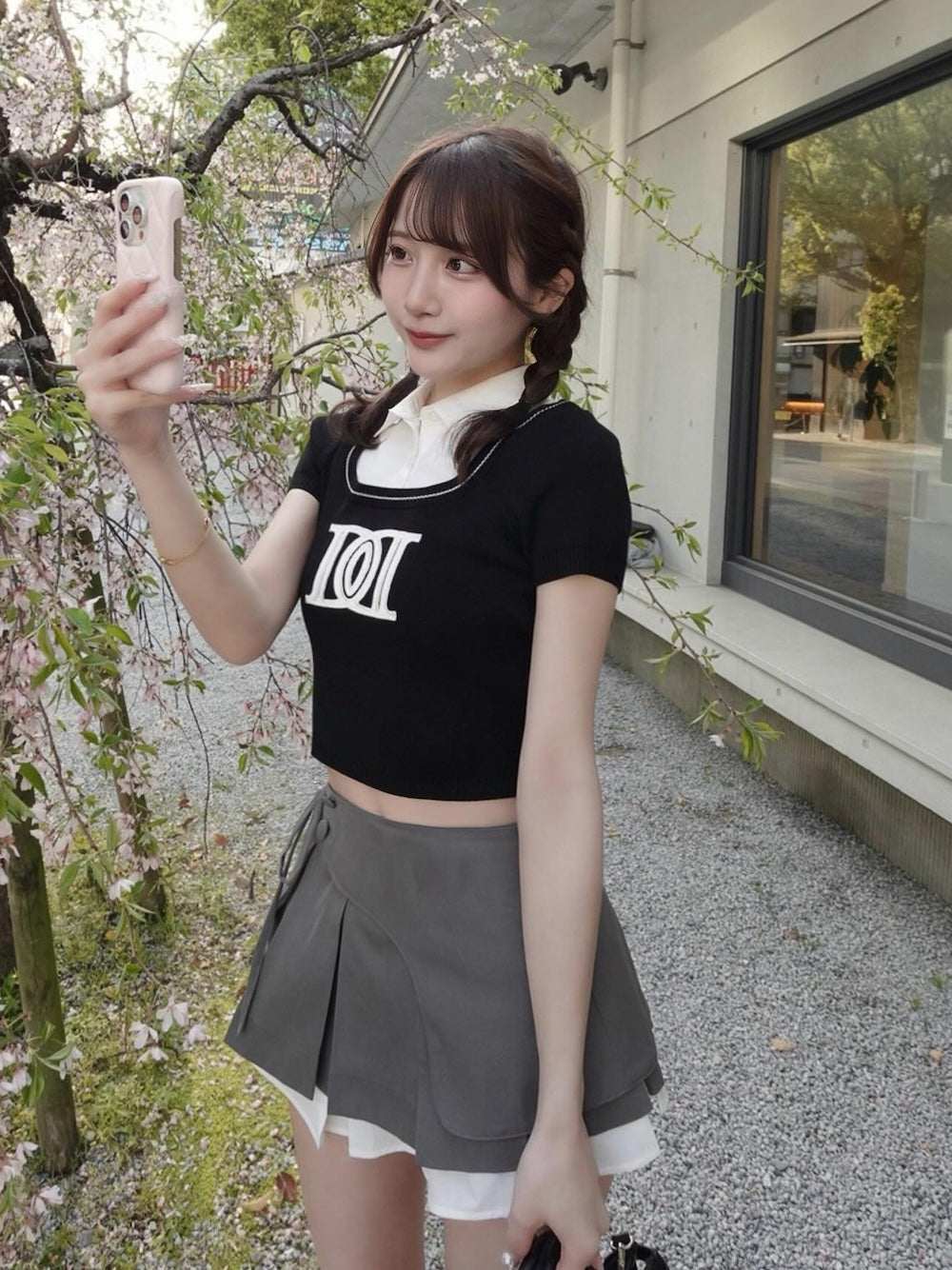 モデル:162cm(着用サイズ:S 着用カラー:GRY)
