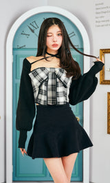 モデル:160cm(着用サイズ:FREE 着用カラー:BLK)