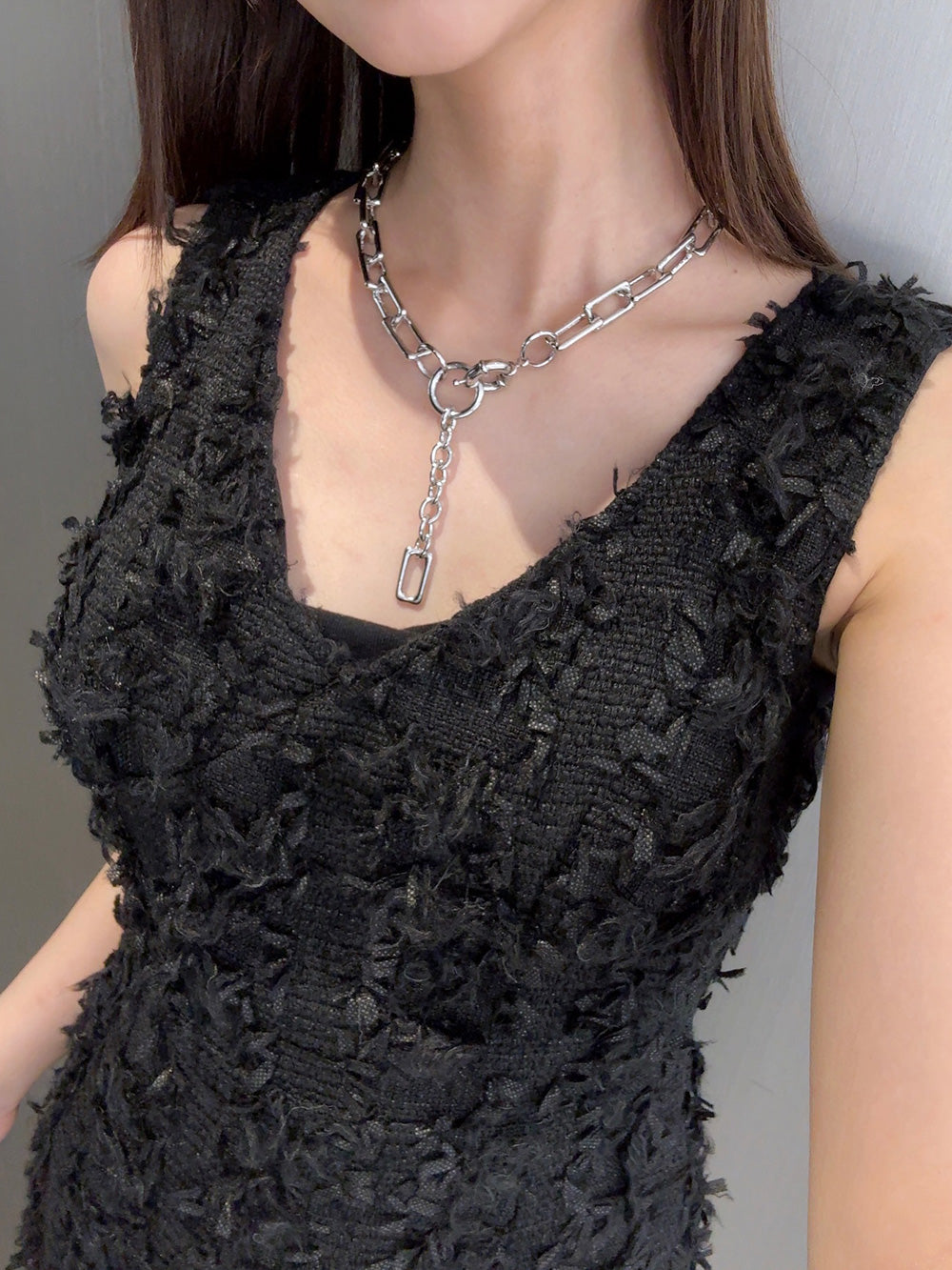 モデル:163cm(着用サイズ:FREE 着用カラー:BLK)
