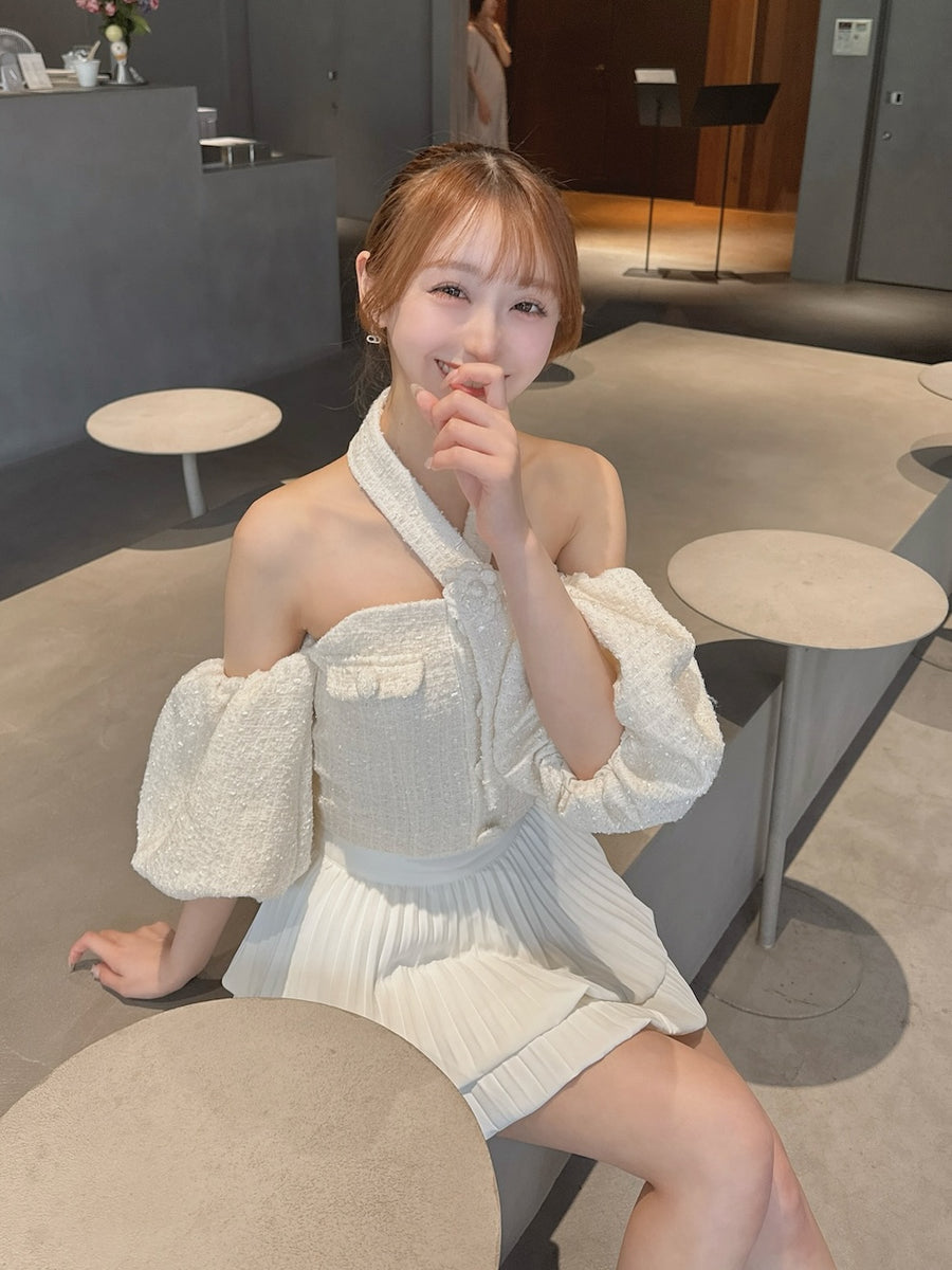 モデル:157cm(着用サイズ:FREE 着用カラー:WHT)