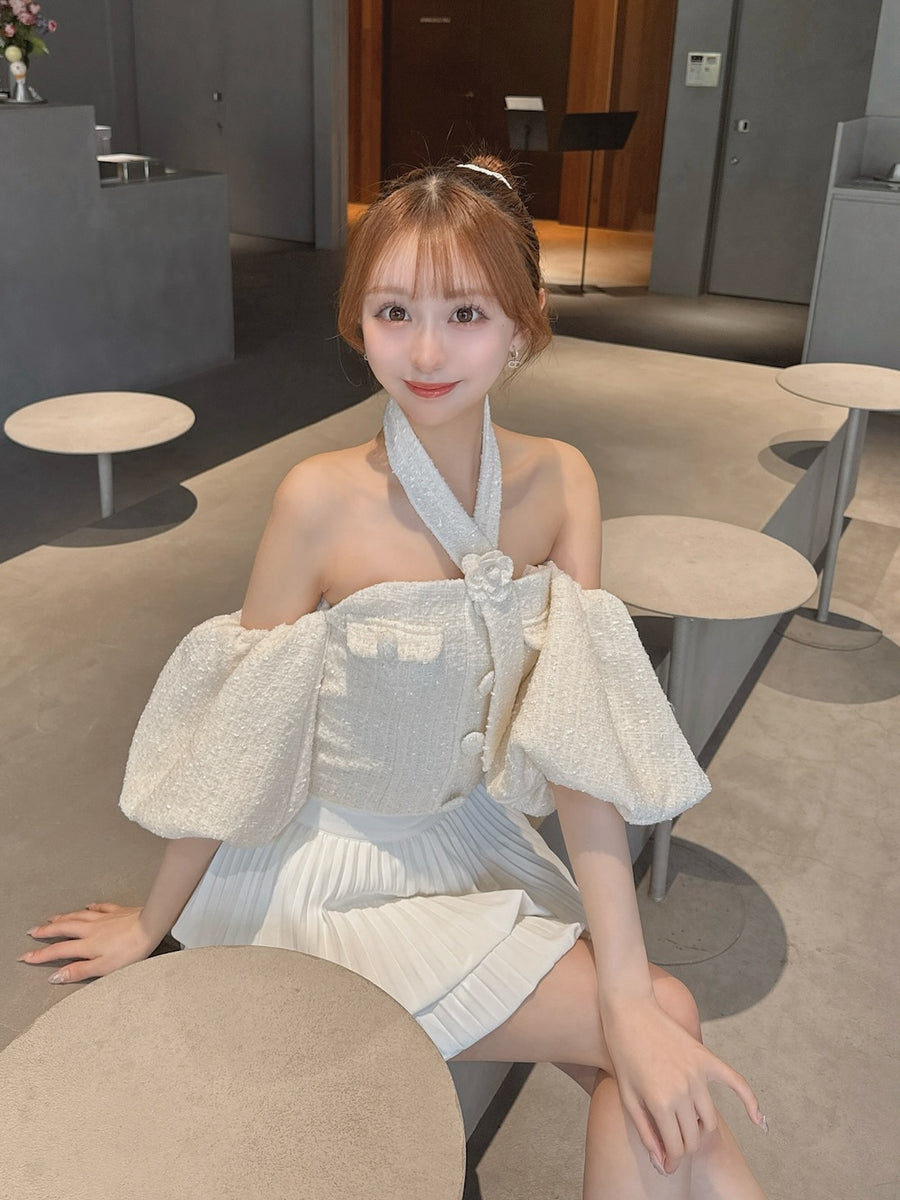 モデル:157cm(着用サイズ:FREE 着用カラー:WHT)