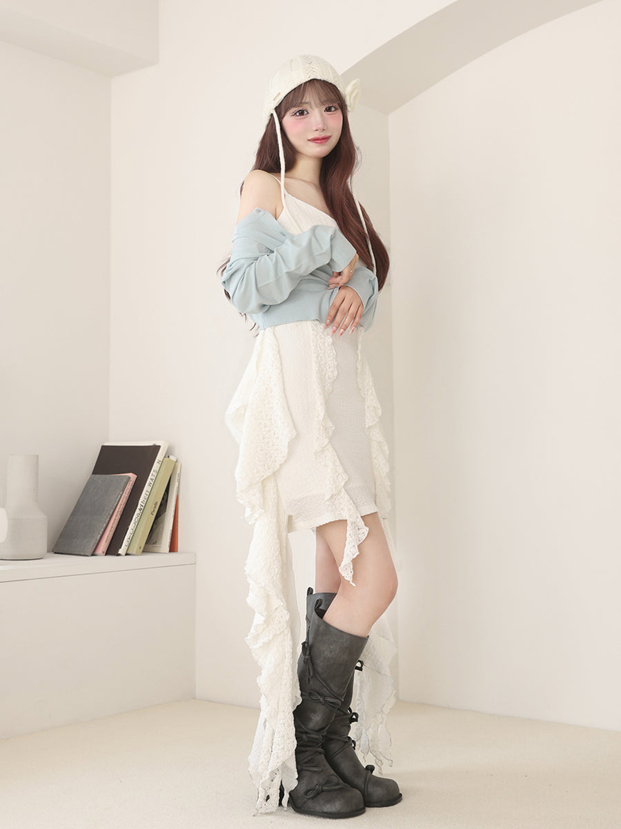 モデル:158cm(着用サイズ:FREE 着用カラー:SAX)