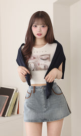 モデル:158cm(着用サイズ:FREE 着用カラー:NVY)