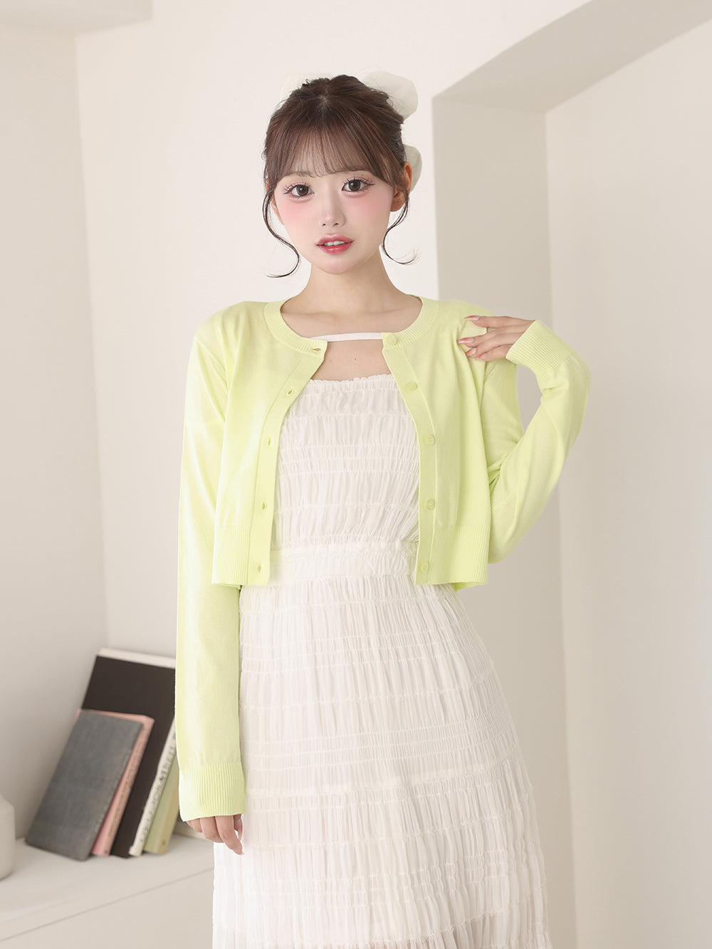 モデル:158cm(着用サイズ:FREE 着用カラー:LIM)