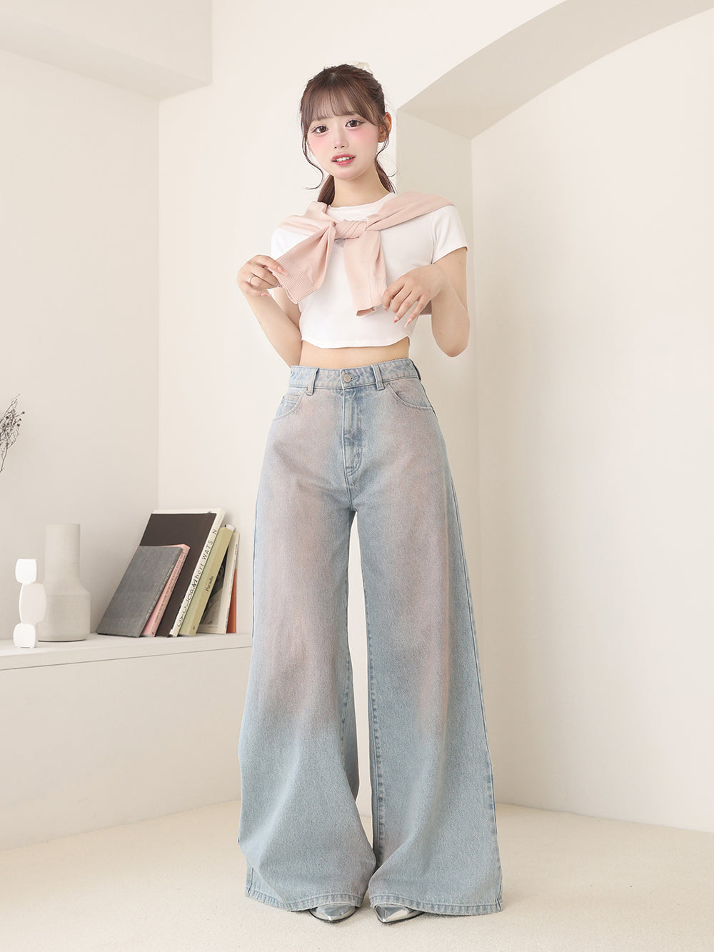 モデル:158cm(着用サイズ:FREE 着用カラー:PNK)