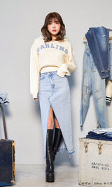 DARLINGショートニットフーディ