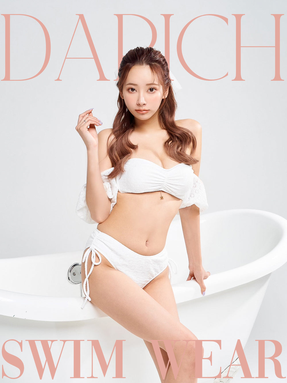 モデル:160cm(着用サイズ:FREE 着用カラー:WHT)