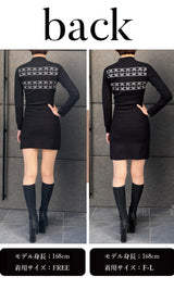 モデル:168cm(着用サイズ:FREE/F-L 着用カラー:BLK)
