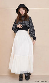 DDロゴボリュームニットトップス