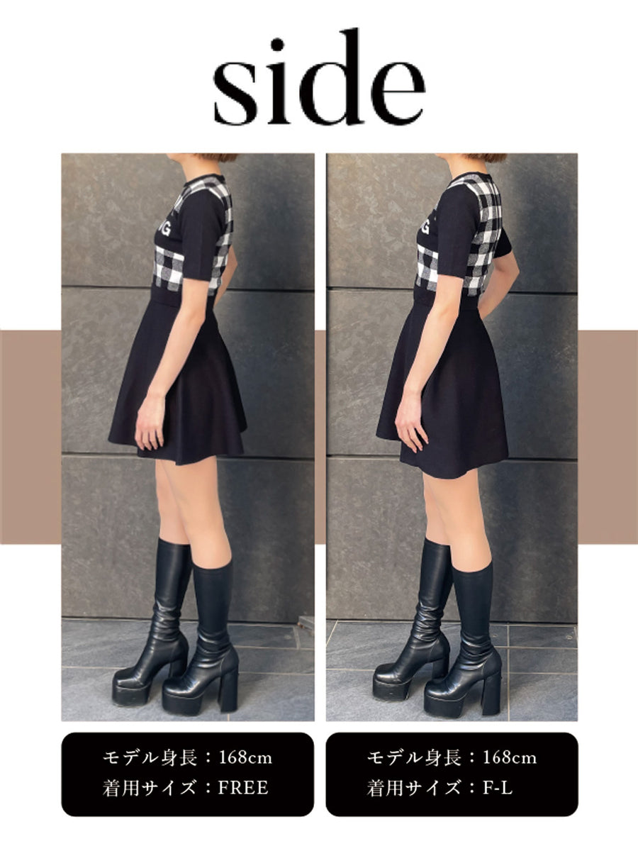 モデル:168cm(着用サイズ:FREE/F-L 着用カラー:BLK)