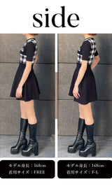 モデル:168cm(着用サイズ:FREE/F-L 着用カラー:BLK)