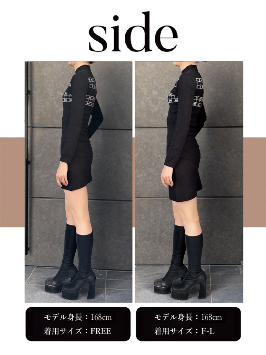 モデル:168cm(着用サイズ:FREE/F-L 着用カラー:BLK)