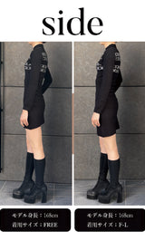 モデル:168cm(着用サイズ:FREE/F-L 着用カラー:BLK)