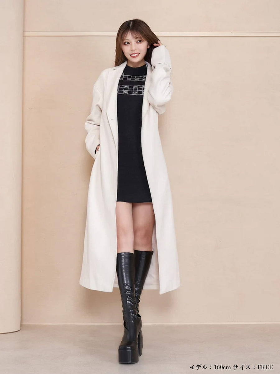 モデル:164cm(着用サイズ:FREE 着用カラー:BLK)