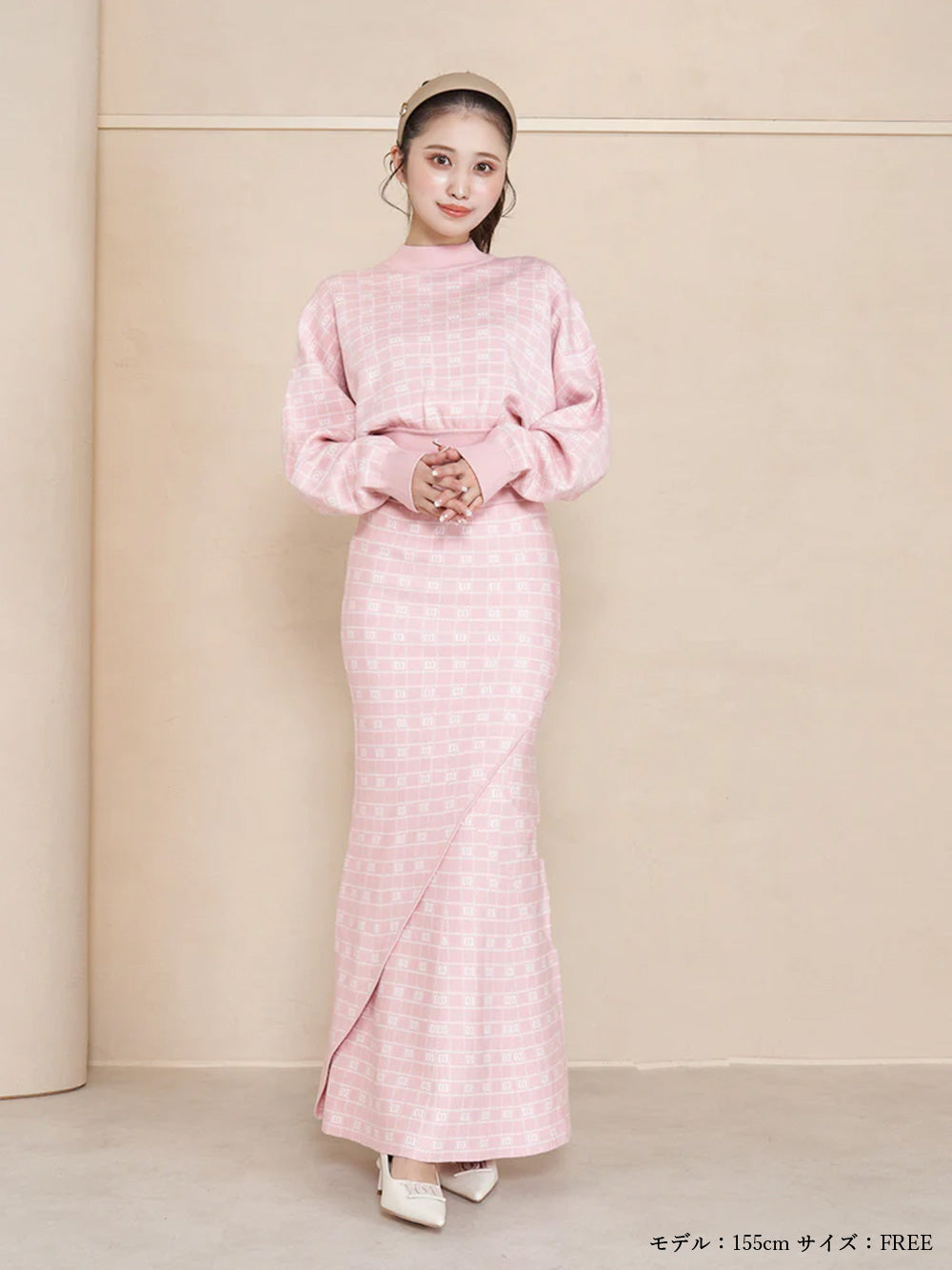 DDロゴボリュームニットトップス