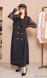 モデル:163cm(着用サイズ:FREE 着用カラー:BLK)