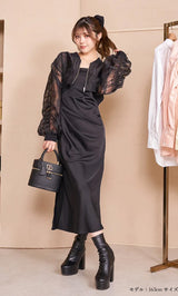モデル:163cm(着用サイズ:FREE 着用カラー:BLK)