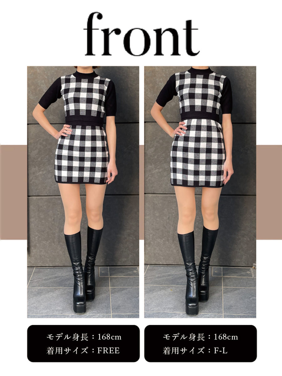 モデル:168cm(着用サイズ:FREE/F-L 着用カラー:BLK)