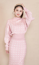 DDロゴボリュームニットトップス