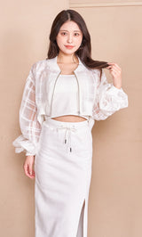 モデル:155cm(着用サイズ:FREE 着用カラー:WHT)