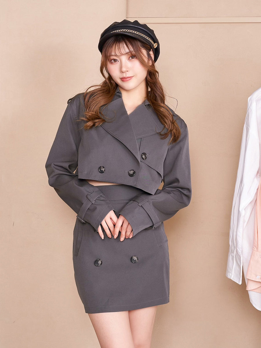 モデル:163cm(着用サイズ:S 着用カラー:C-GRY)